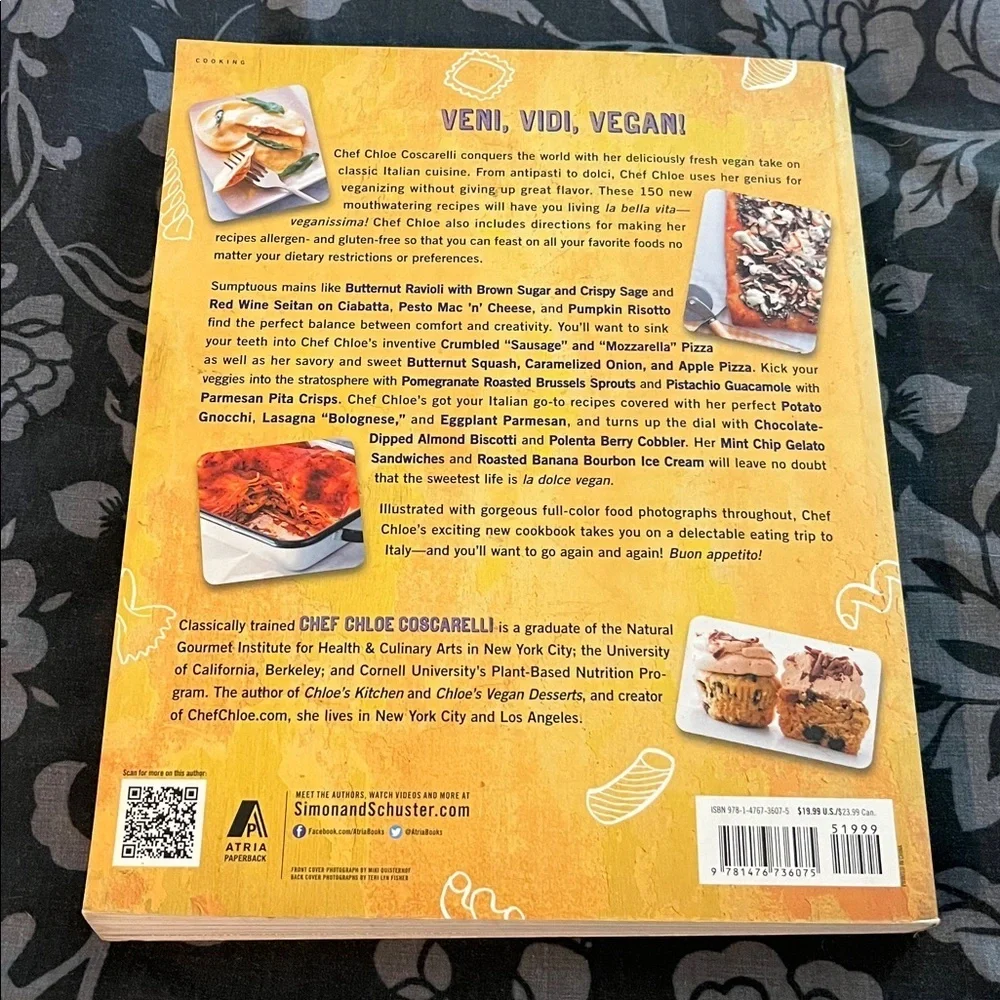 Chloe's Vegan Italian Kitchen Cookbook  Super Yummy Recipes